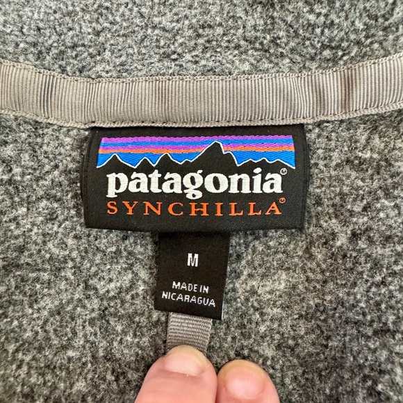 Patagonia Synchilla Fleece Gray Full Zip Jacket Women's Size M - Picture 6 of 8